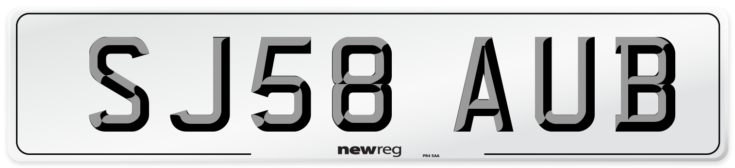SJ58 AUB Number Plate from New Reg